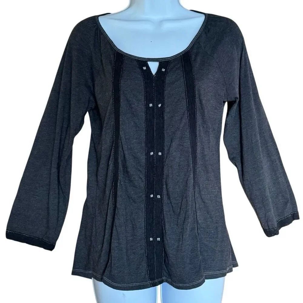 Hand-Dyed Vintage Y2K Katie’s Kloset Beaded Lace Blouse M